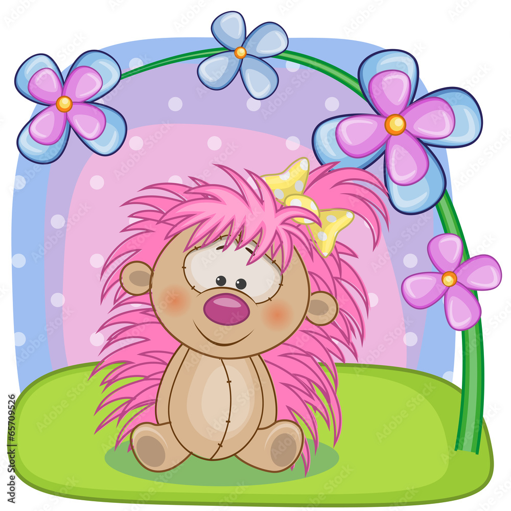 Hedgehog with flowers Hedgehog with flowers