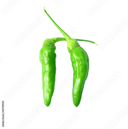 Green peppers isolated on white