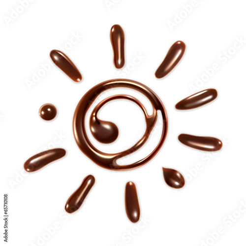 Chocolate sun, vector illustration