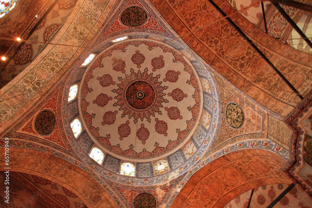 plafond de la mosquée bleue