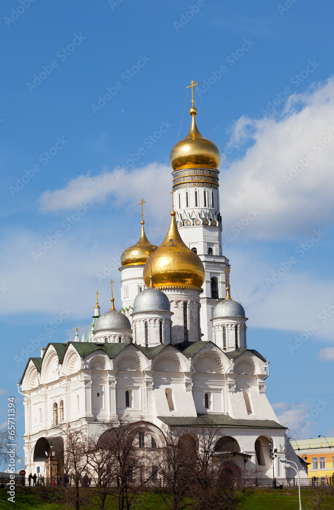 Moscow,  Bell tower of Ivan the Great in sunny spring day