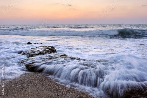 Seashore after sunset