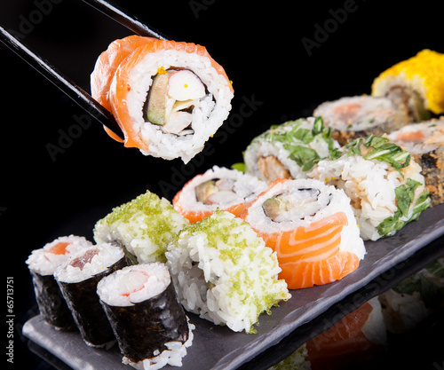 Japanese seafood sushi set #65713751