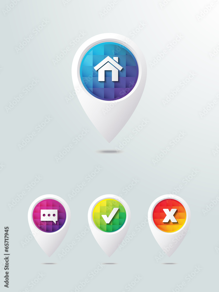 Web icon elements arrows with buttons Web icon elements arrows with buttons