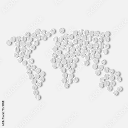 pills concept: map