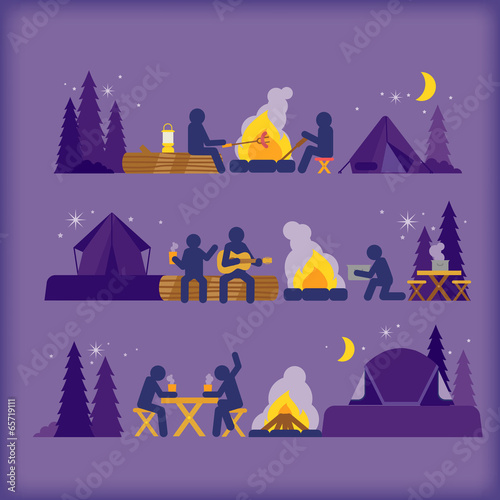 vector of campfire