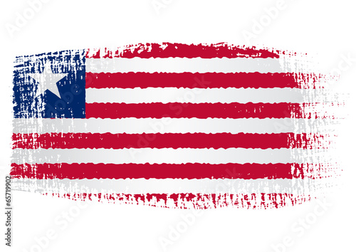 brushstroke flag Liberia