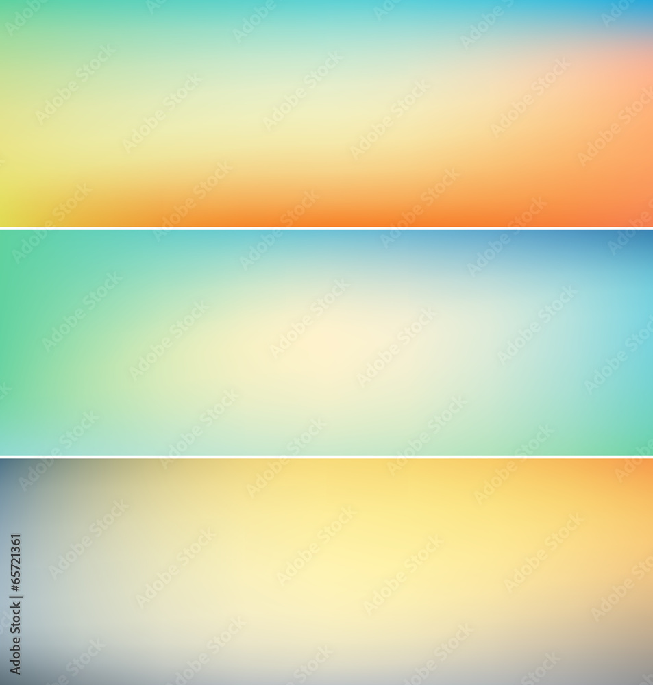 set of abstract blurry backgrounds