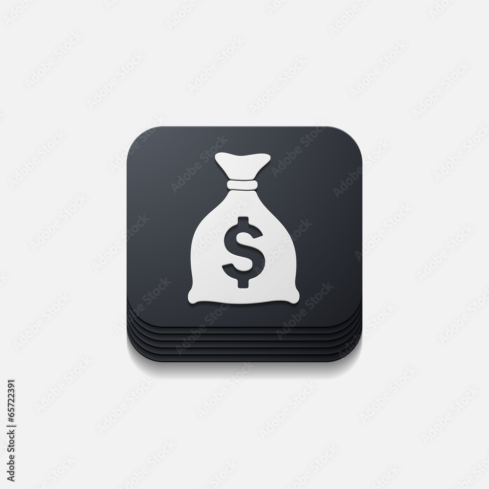 square button: sack square button: sack