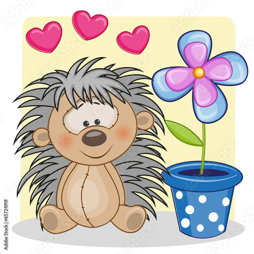 Hedgehog with hearts