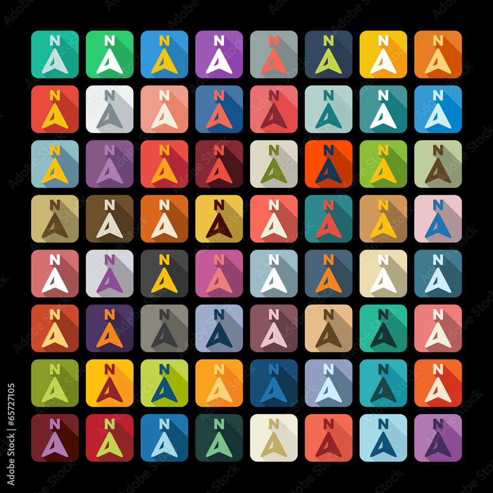 Flat design: compass Flat design: compass