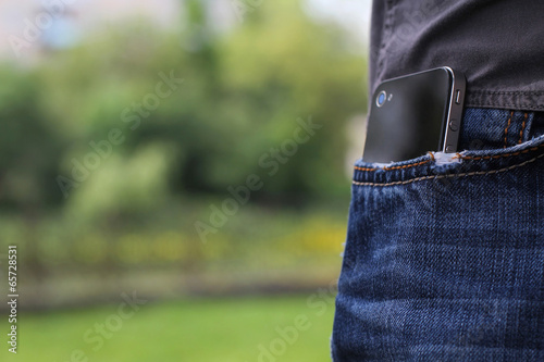 phone in jeans pocket