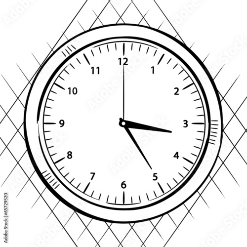 wall clock sketch