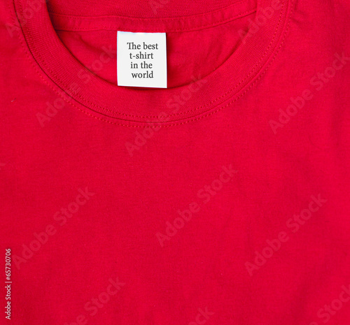 Closeup red t-shirt