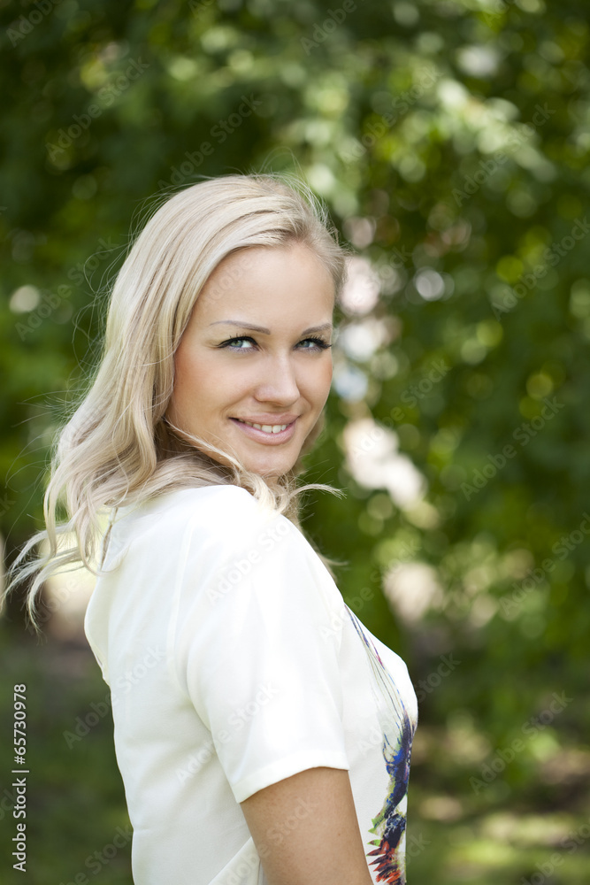 Beautiful young blonde woman