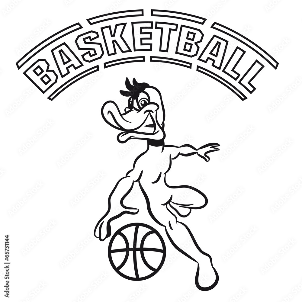 Naklejka premium Basketball kämpfer Spieler ball sport