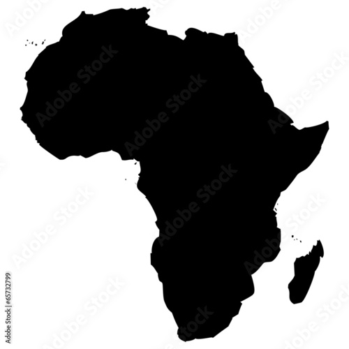 High detailed vector map - Africa.
