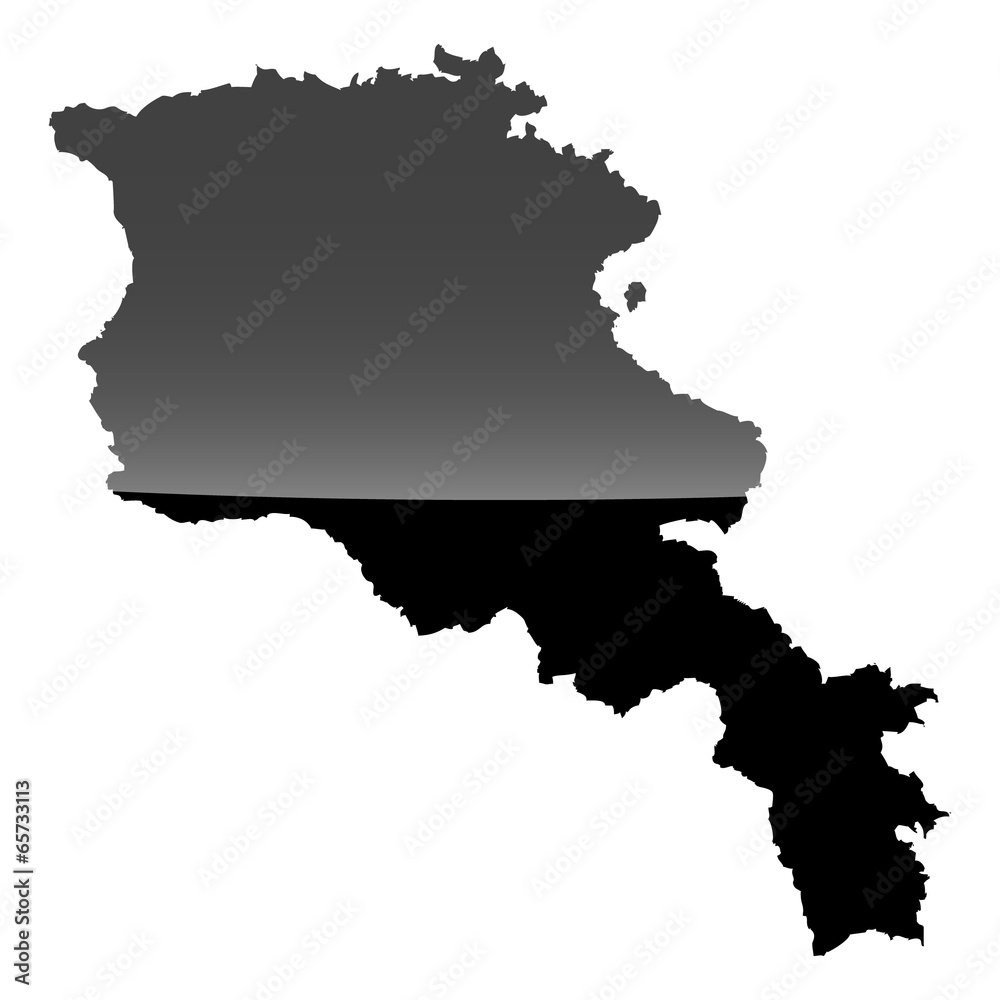 Fototapeta premium High detailed vector map - Armenia.