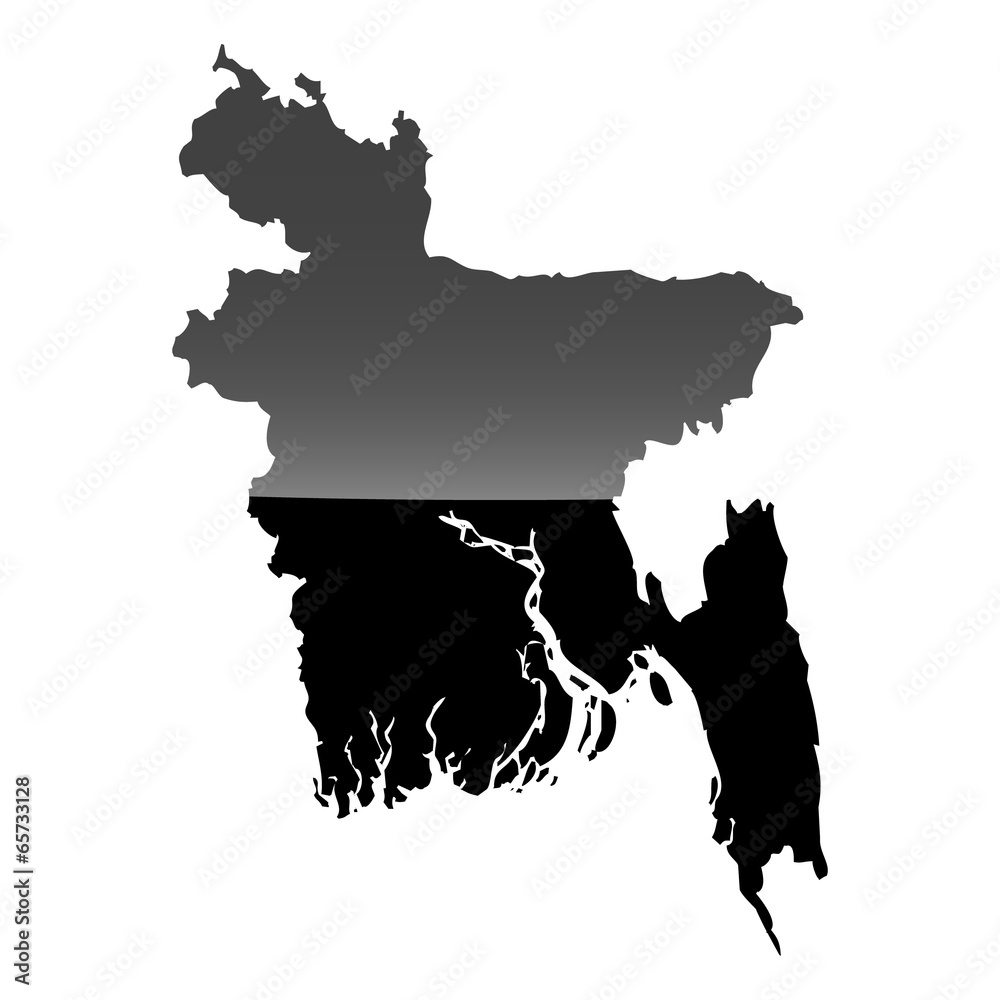 Fototapeta premium High detailed vector map - Bangladesh.