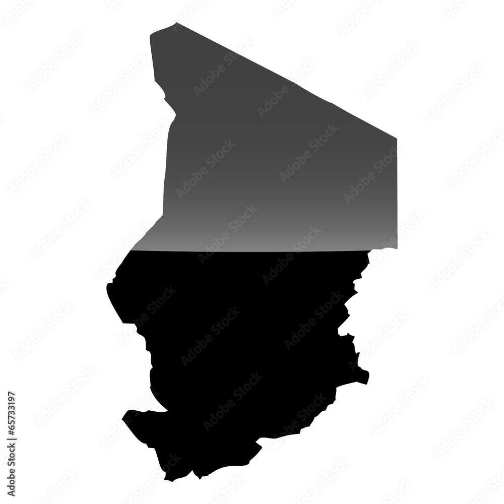High detailed vector map - Chad. High detailed vector map - Chad.