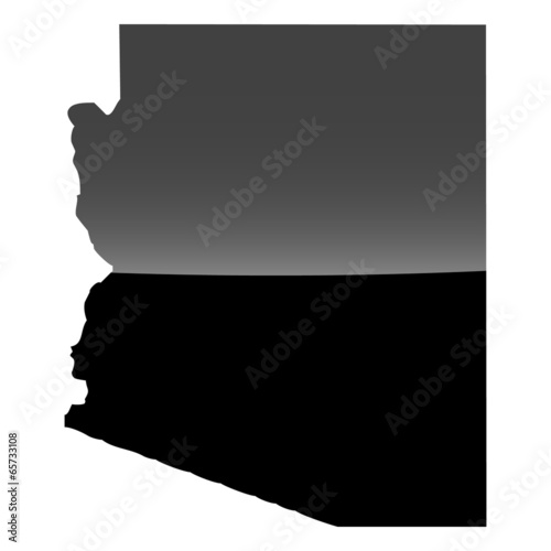High detailed vector map - Arizona.