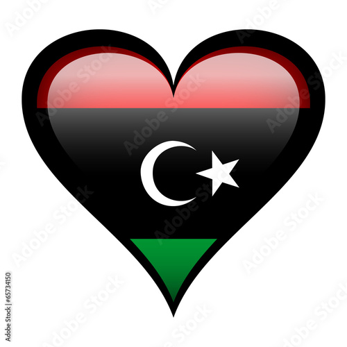 Free Download Libya flag in heart - GFXLoad