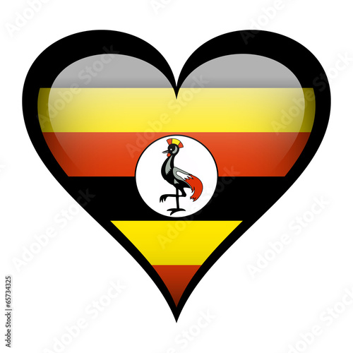 Free Download Uganda flag in heart - GFXLoad