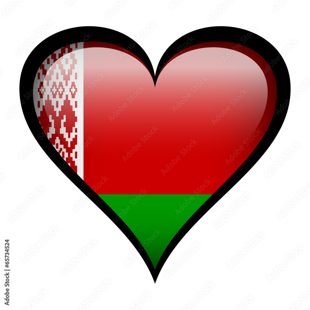 Belarus flag in heart Belarus flag in heart