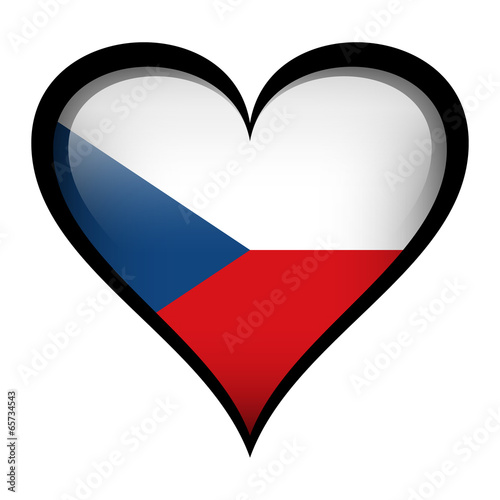 Free Download Czech flag in heart - GFXLoad
