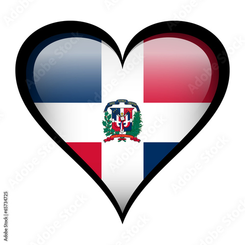 Free Download Dominican Republic flag in heart - GFXLoad
