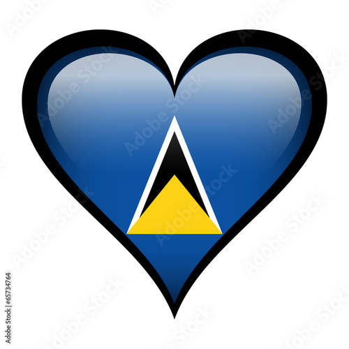 Free Download Saint Lucia flag in heart - GFXLoad