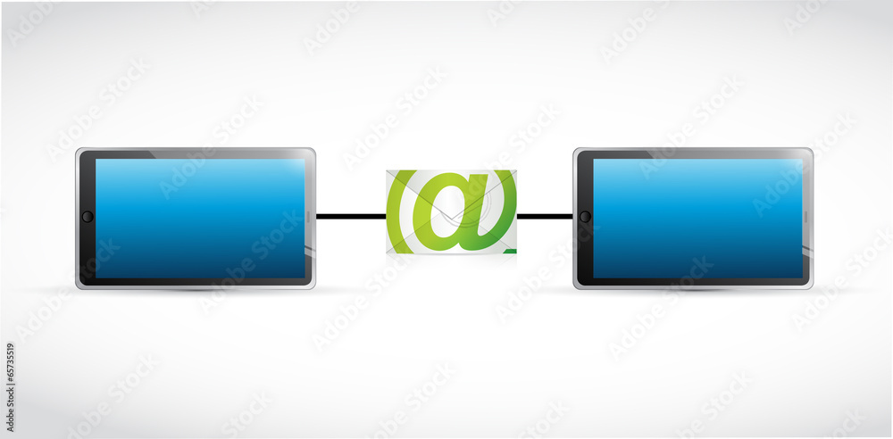 tablet email communication illustration design tablet email communication illustration design