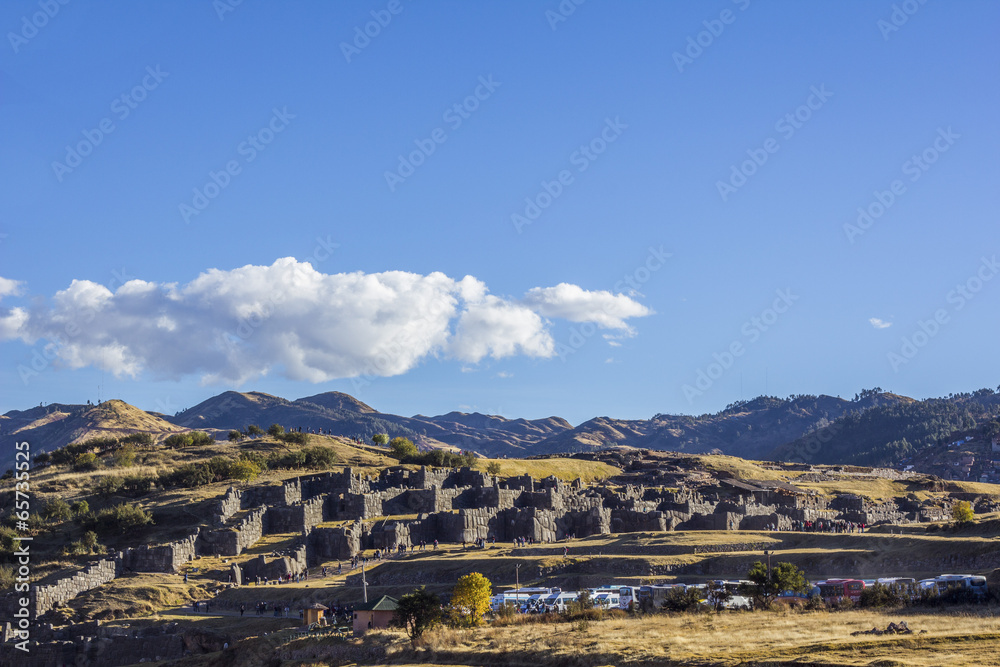 Sacsayhuaman ruins Cuzco Peru