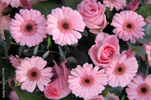 Pink bridal flowers