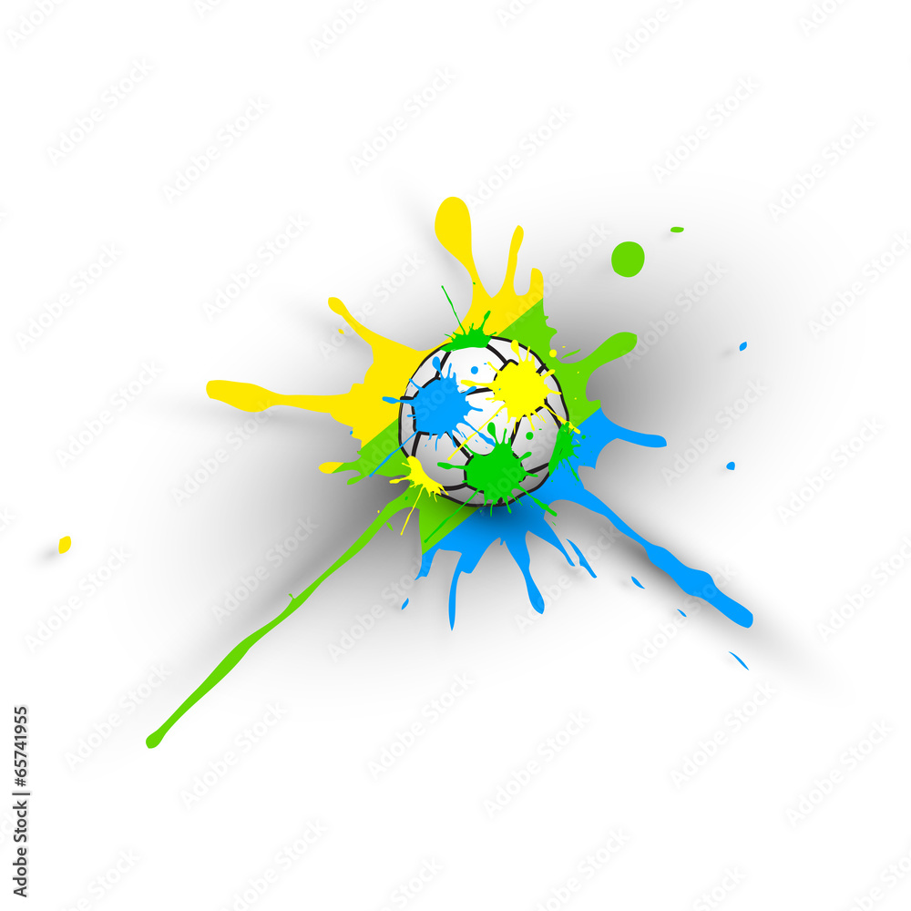 Brazil 2014 Vector Background With Ball