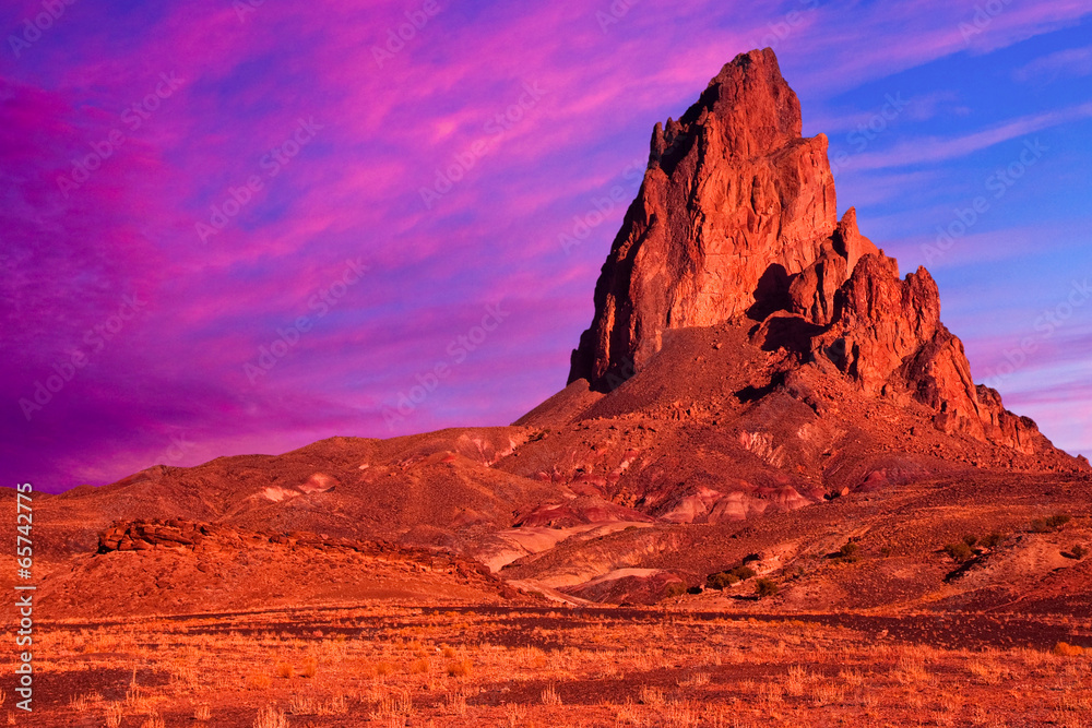Dramatic Rock Formation and Sky in Monument Valley.