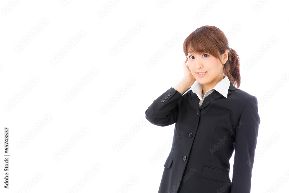 asian businesswoman on white background asian businesswoman on white background