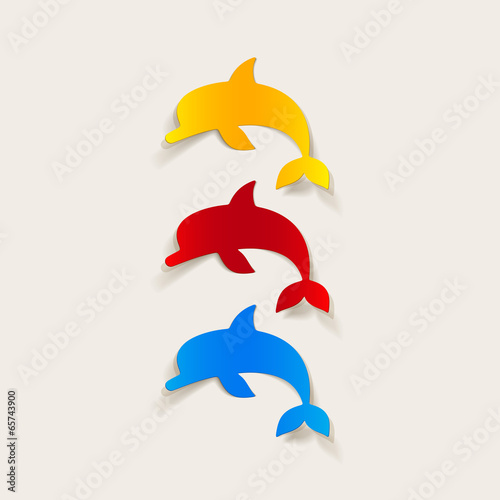 realistic design element: dolphin