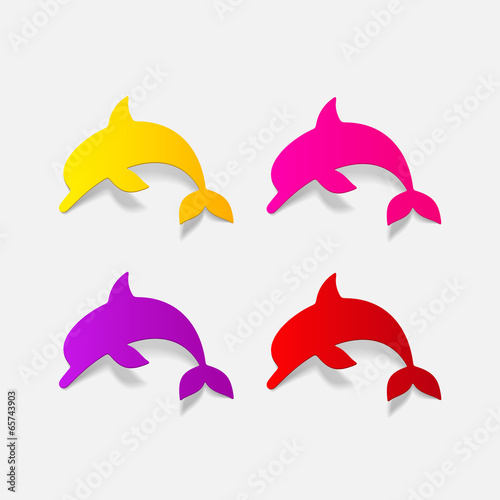 realistic design element: dolphin