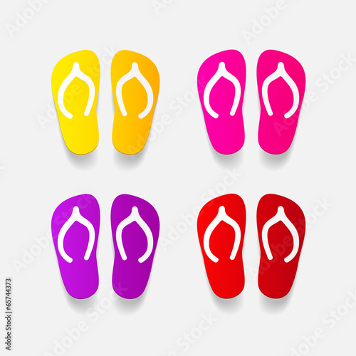 realistic design element: slippers
