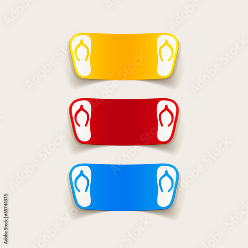 realistic design element: slippers