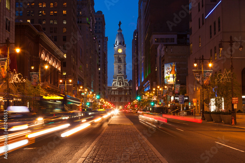Philadelphia streets by night - Pennsylvania - USA