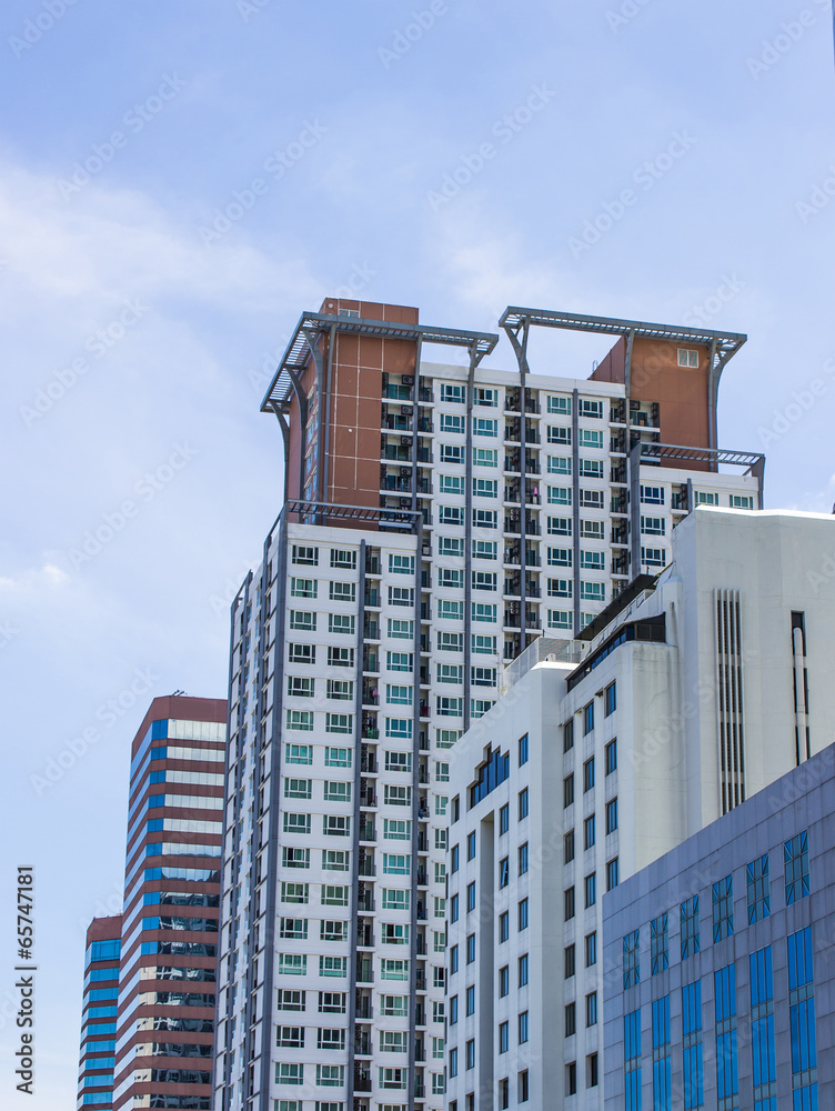 Fototapeta premium Hotel, condominium and office buildings