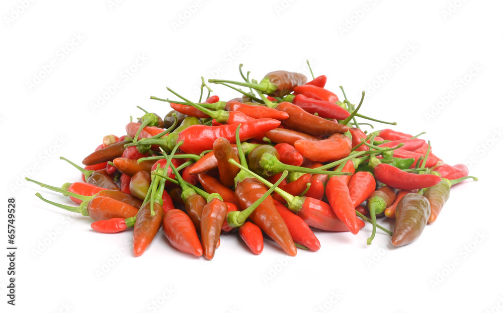 Chilli peppers isolated on a white background Chilli peppers isolated on a white background