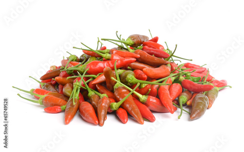 Chilli peppers isolated on a white background