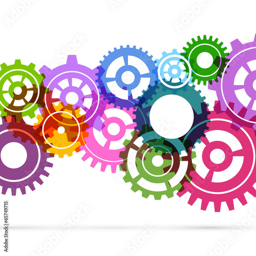 Bright gear fly background template