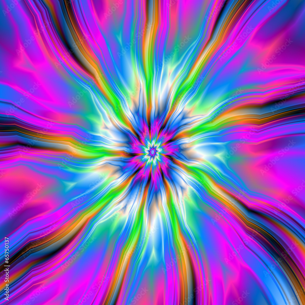 Naklejka premium Exploding Palette of Blue and Pink