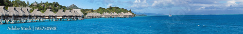Blue lagoon. Polynesia, panorama..