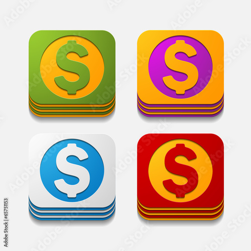 square button: money