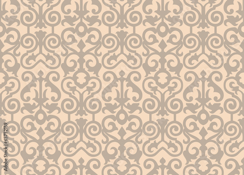Beige background.Vintage card  on seamless wallpaper.